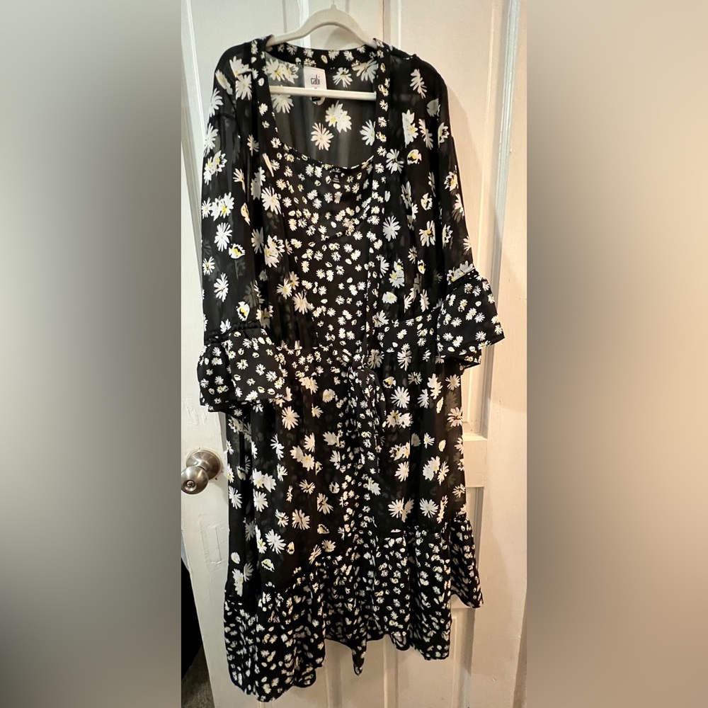 Cabi Daisy Dress, Wrap Dress, Navy, XL